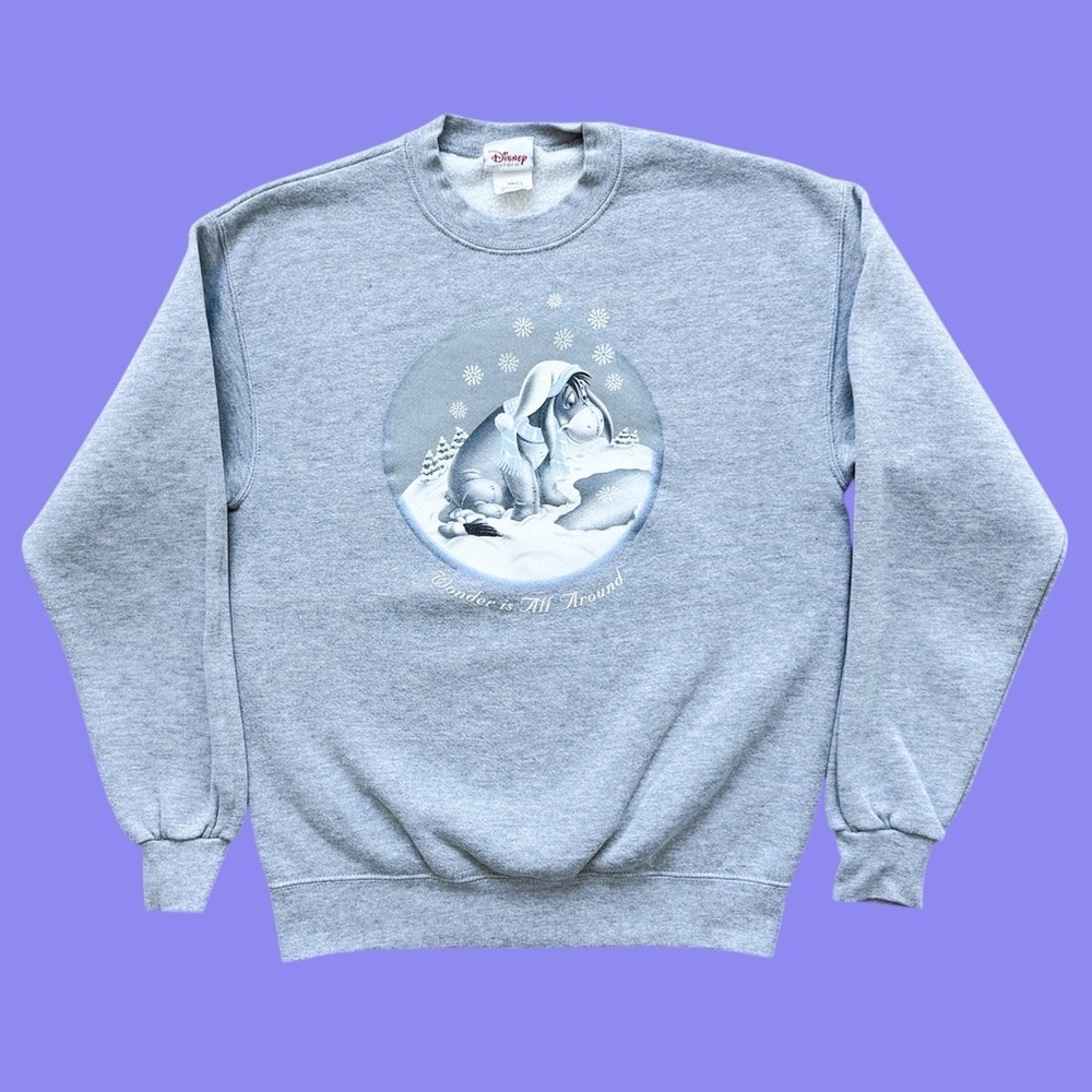 Eeyore Wonder is All Around Y2K Disney Store Crewneck Sweatshirt Women’s (S)